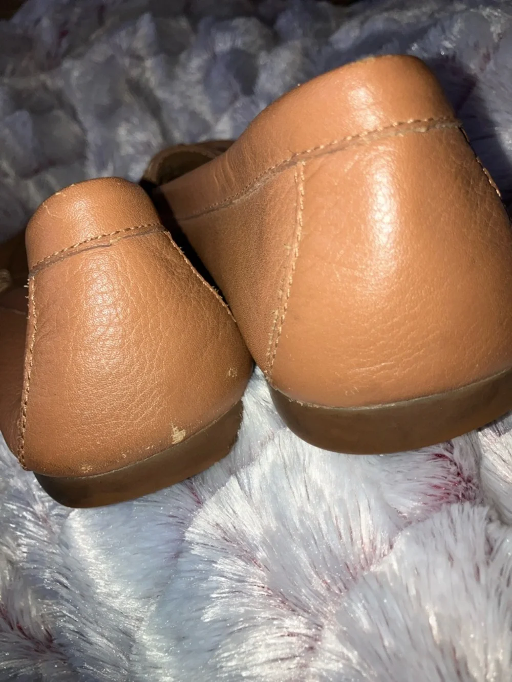 Coach Brown Leather Moccasin Loafers with Gold Plaque - Picture 5 of 6